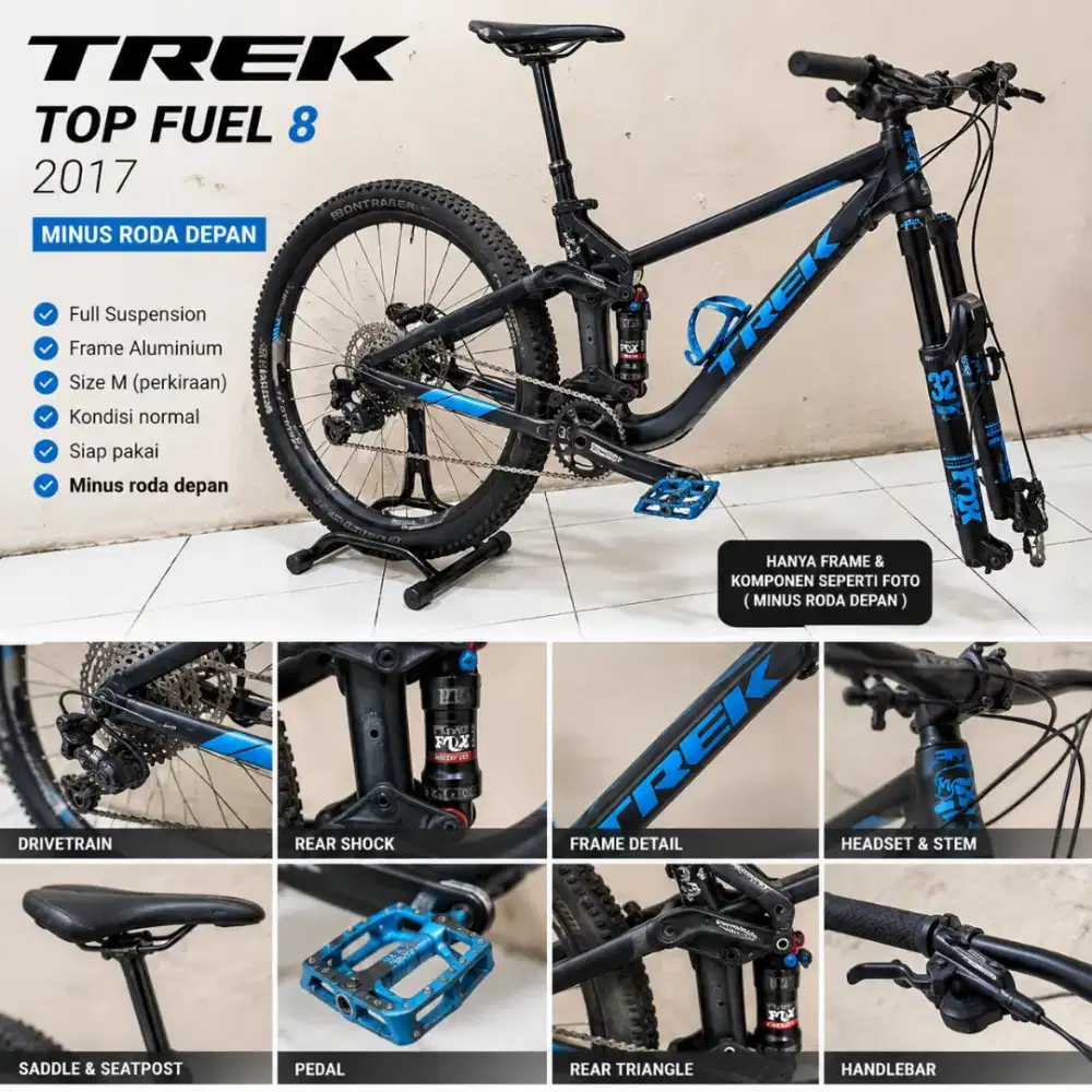 Trek Top Fuel 8 27.5 Full Suspension 2017 – Minus Roda Depan