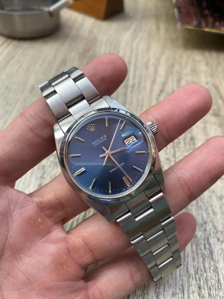 Rolex precision date blue