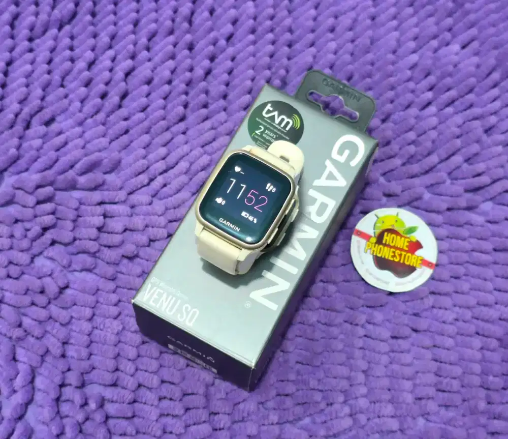 Garmin Venu SQ Cream Mulus Lengkap