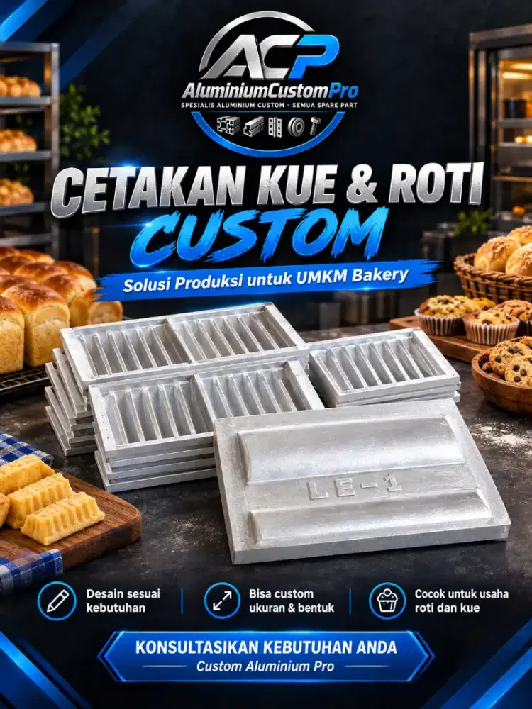 Jasa Custom Cetakan Aluminium untuk Kue, Roti & Bakery