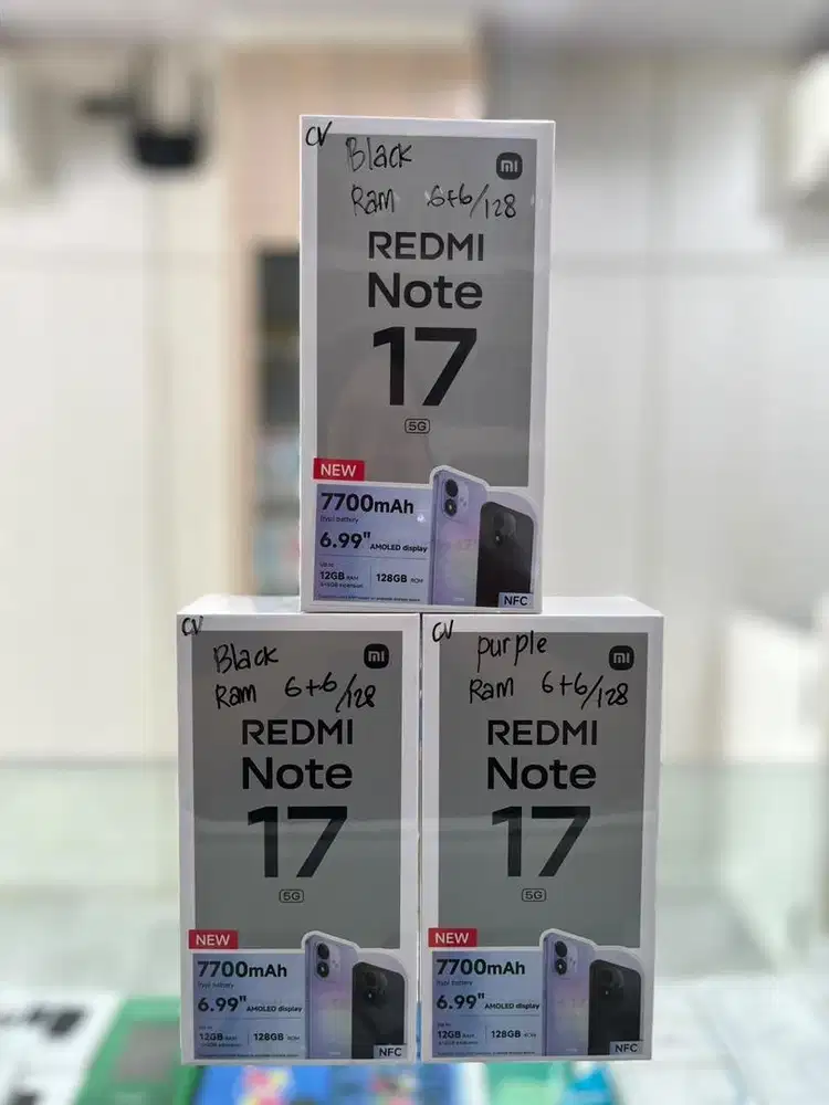 Promo Baru.. Xiaomi Redmi Note 17 5G 6/128 Grs Resmi (Blk,Teal,Purple)