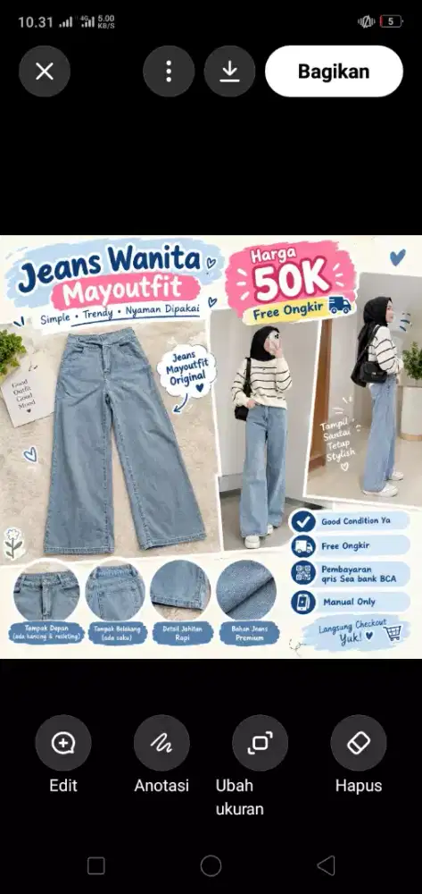Jual Celana Jeans Wanita Mayoufit
