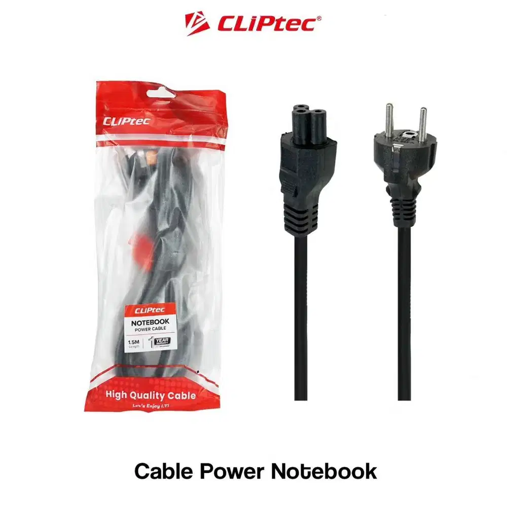 Kabel Power Notebook Original Cliptec 1,5 meter Tebal