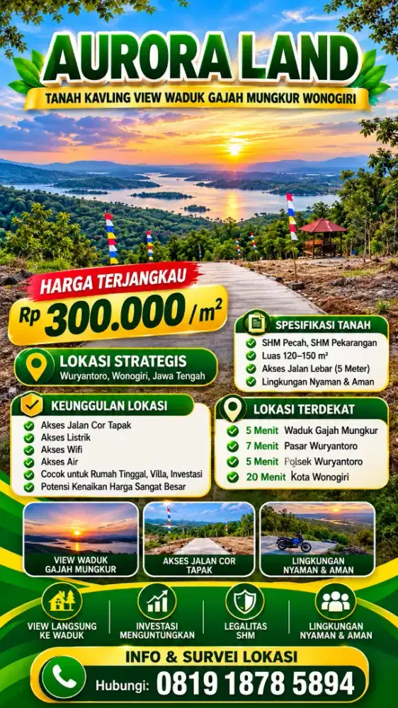 Kavling tanah Auroraland