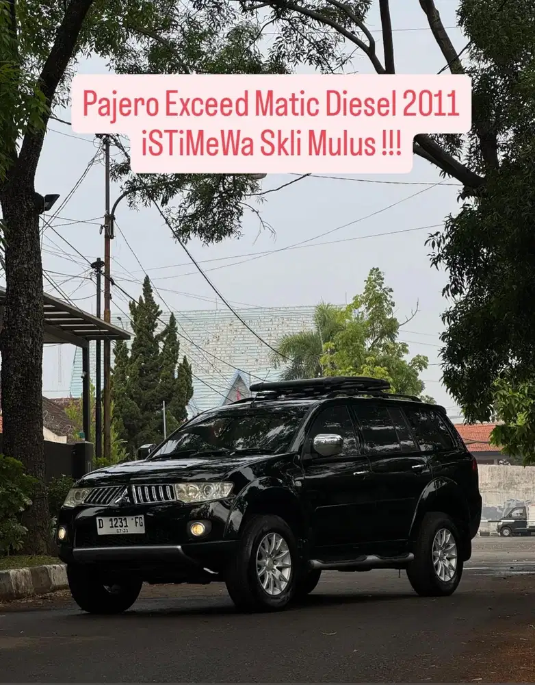 Pajero Exceed Matic Diesel solar 2011 pk an 2012 KM low murah bandung