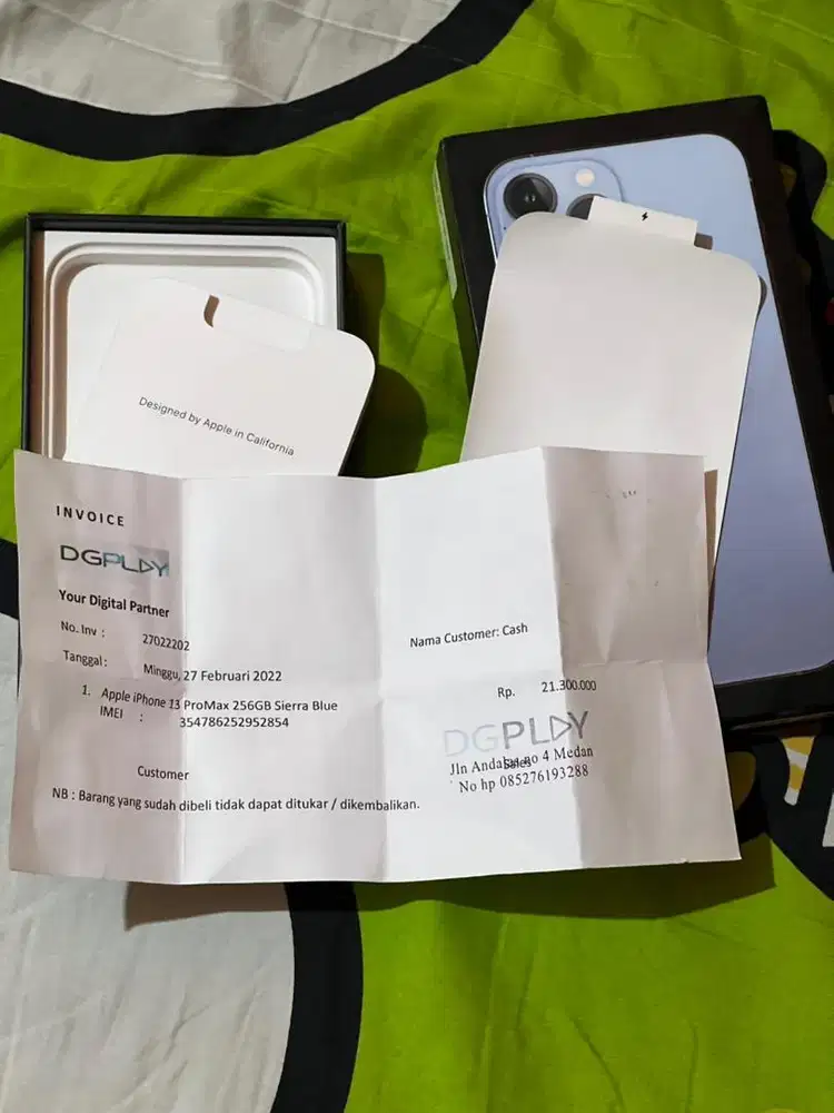 iPhone 13 Promax 256Gb sierra blue