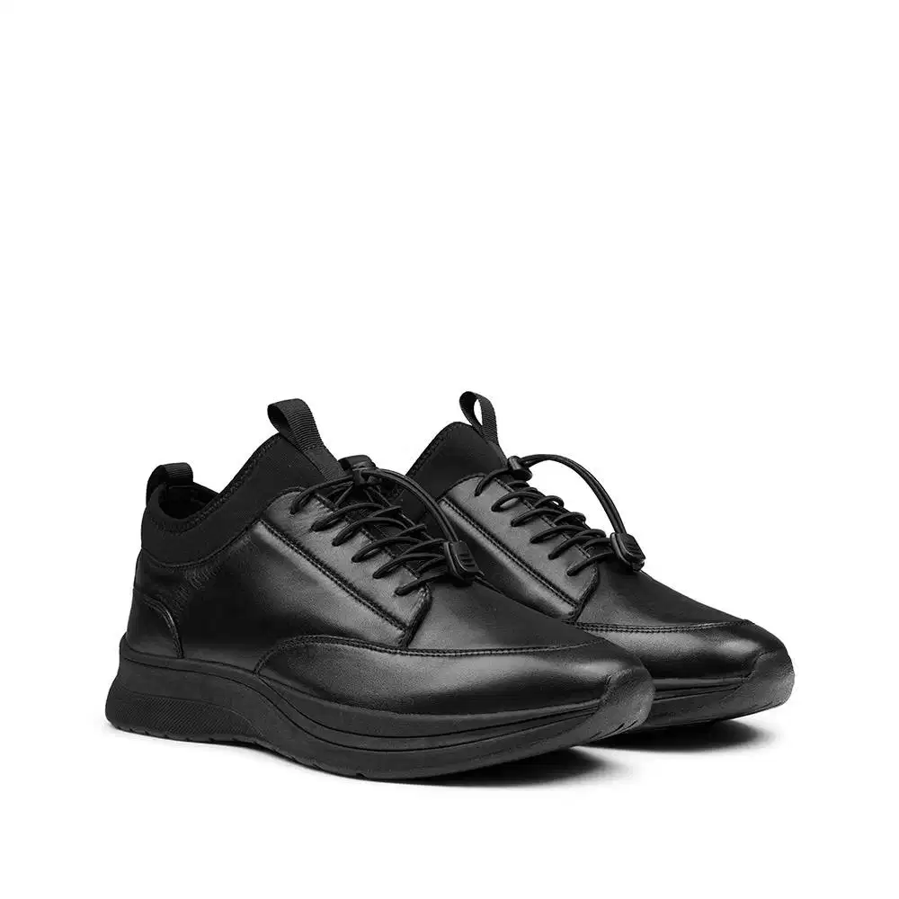 Sepatu Sneakers Kulit Full Black