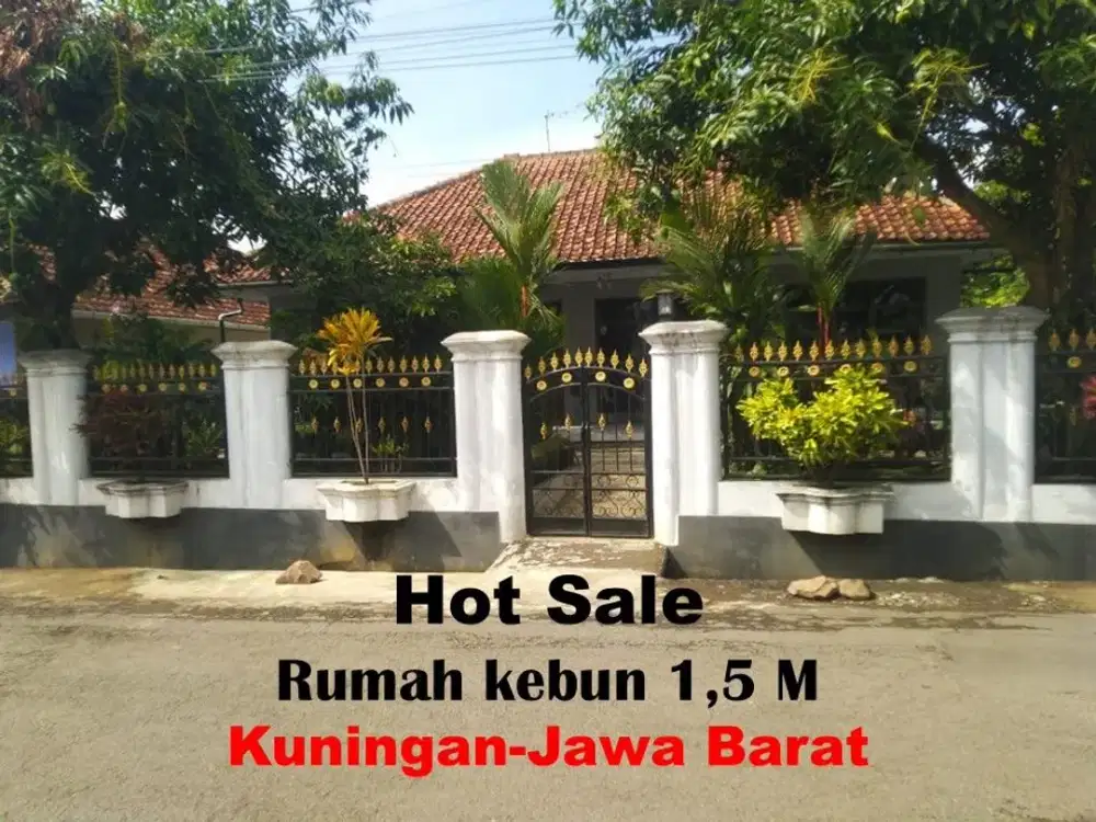 Rumah asri dan Tanah luas full furnish Kuningan Jabar BU