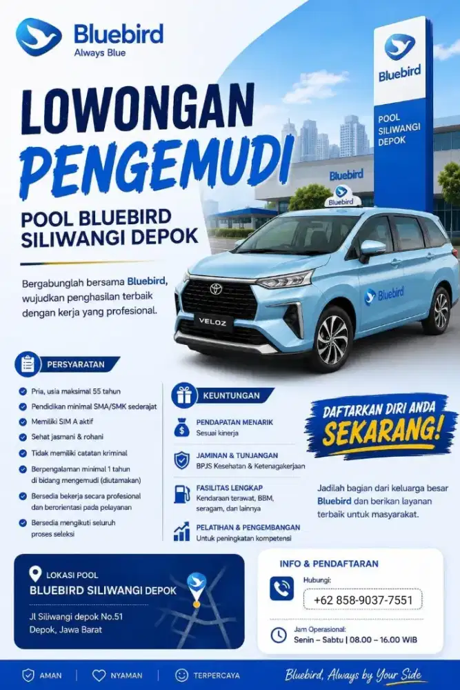 Loker driver / supir untuk mobil bahan bakar hybrid