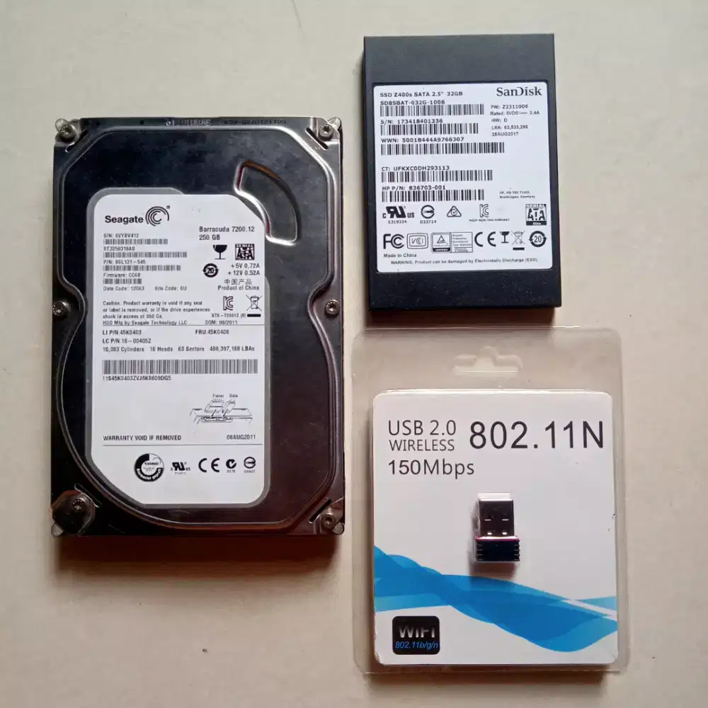 Jual Borongan HDD 250GB/SSD 32GB/USB WIFI