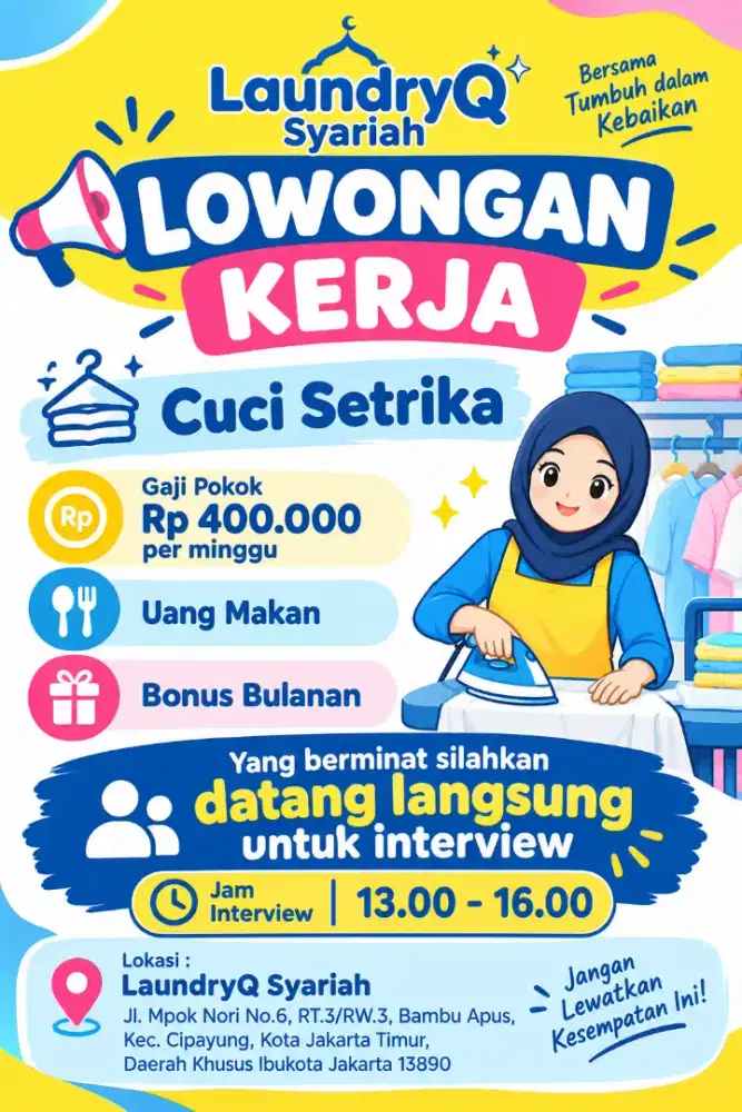 Lowongan Cuci Setrika