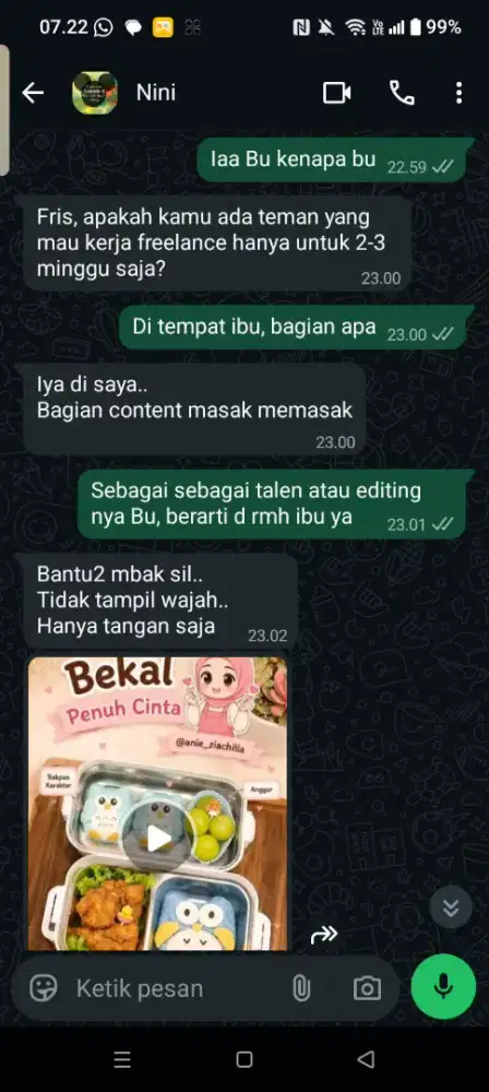 Lowongan freelance content creator