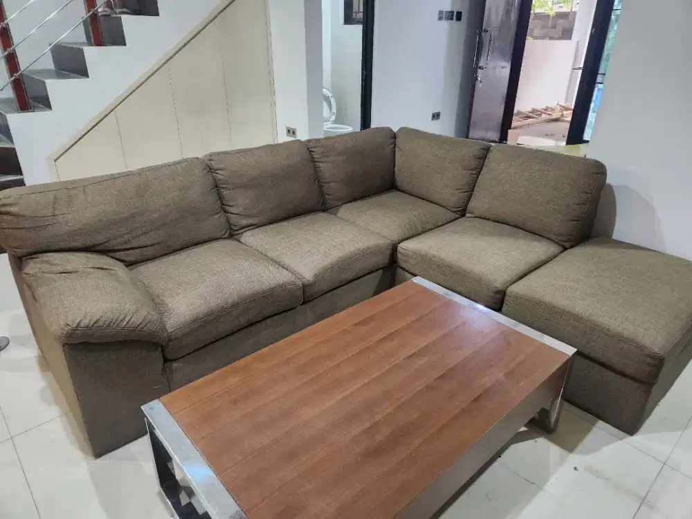 Sofa L meja tamu dll