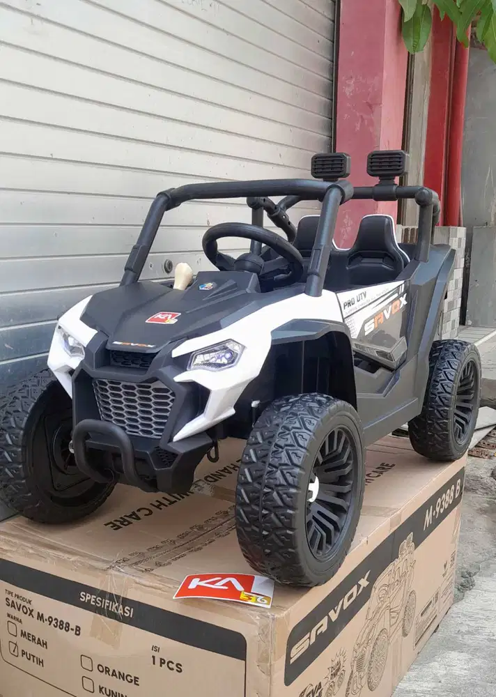 Mainan Mobil Aki Anak Murah Ban Karet Model Jeep PMB 9388B Savox