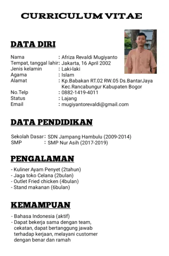 Mencari pekerjaan