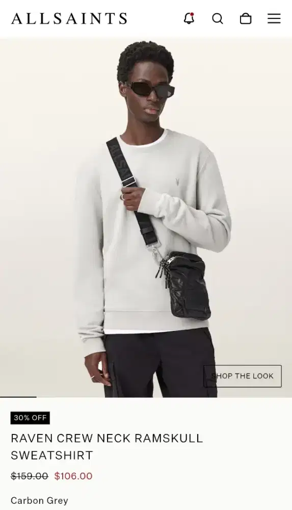 Allsaints Raven Ramskull Luxury Crewneck