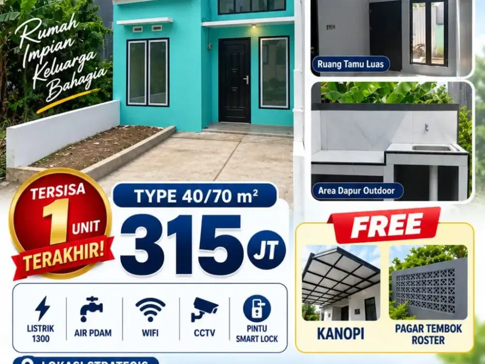 Rumah Premium type 40/70  bebas banjir,11 menit dari Mall Panakukkang