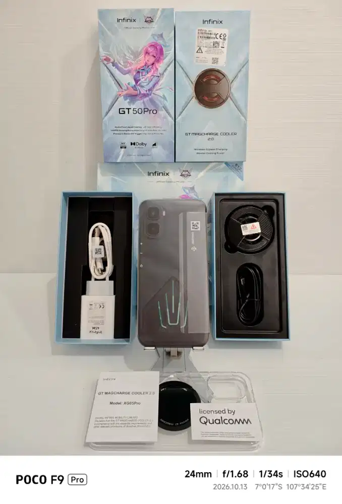 Infinix Gt50Pro 5G 12/512 Gb Likenew99% Resmi Ags 27 + Cooler bs TT/BT