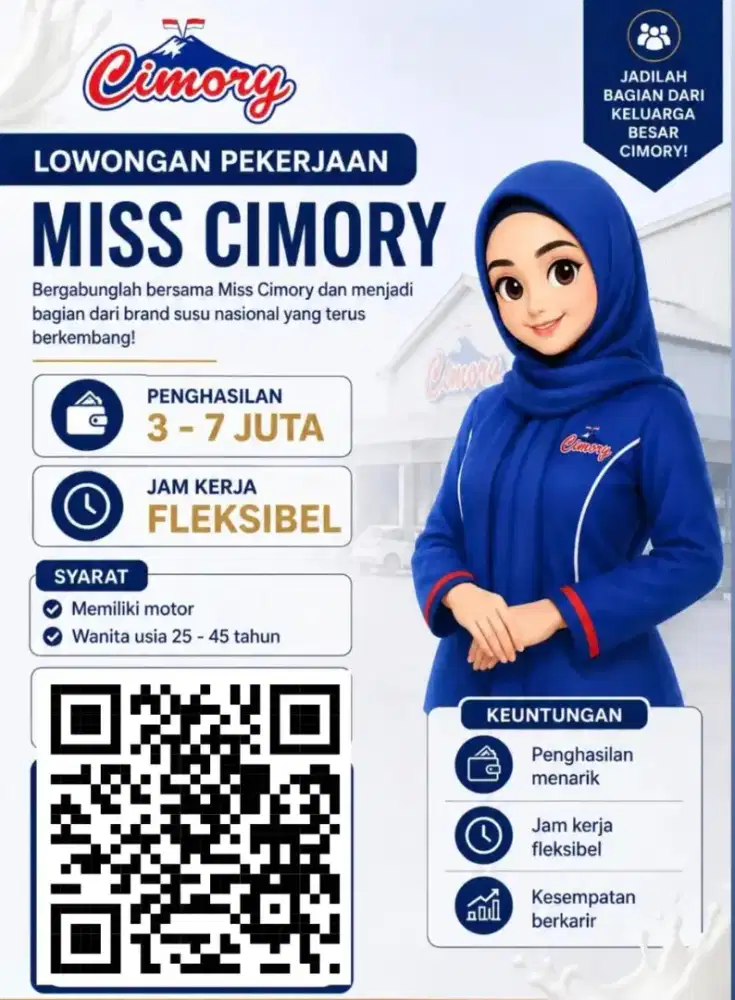 Lowongan Pekerjaan Miss Cimory Jakarta Barat (Sales Lapangan)