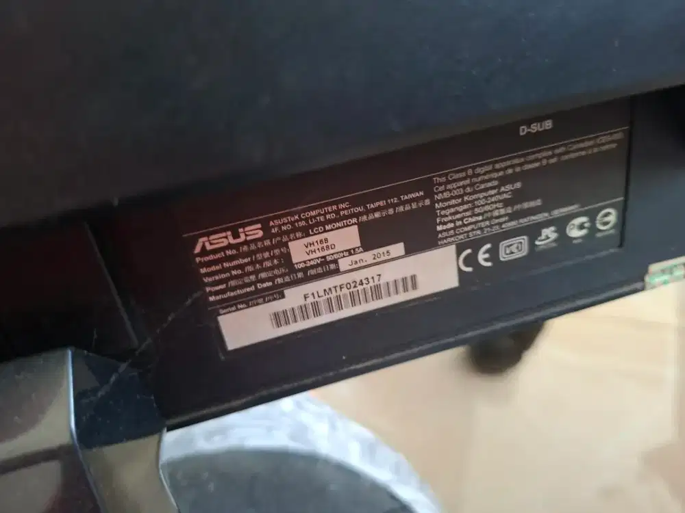 Dijual cepat monitor asus/samsung normal