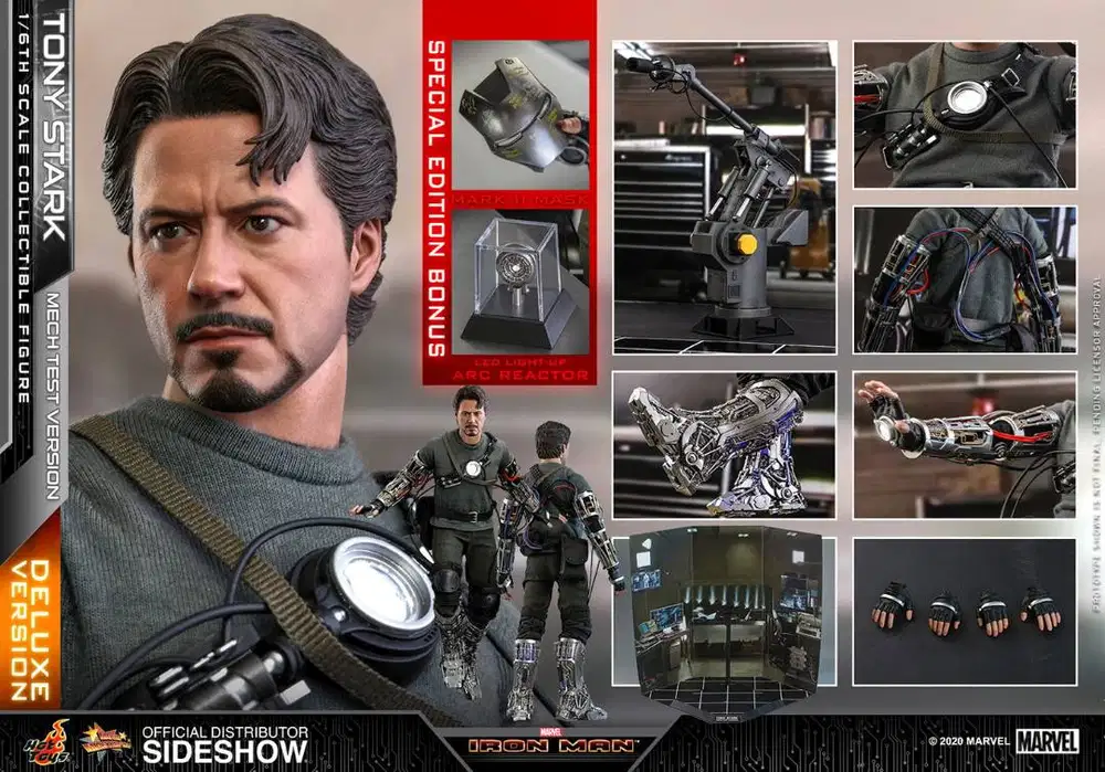 Hot Toys Tony Stark (Mech Test Version) Deluxe Version 1/6 Scale