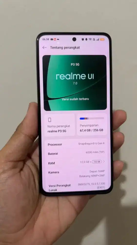 Realme P3 5g 12/256gb fullset nominus