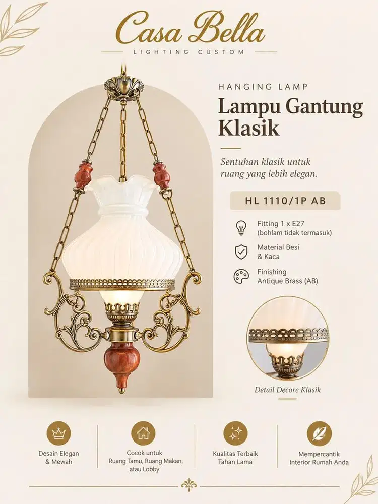 LAMPU GANTUNG KLASIK