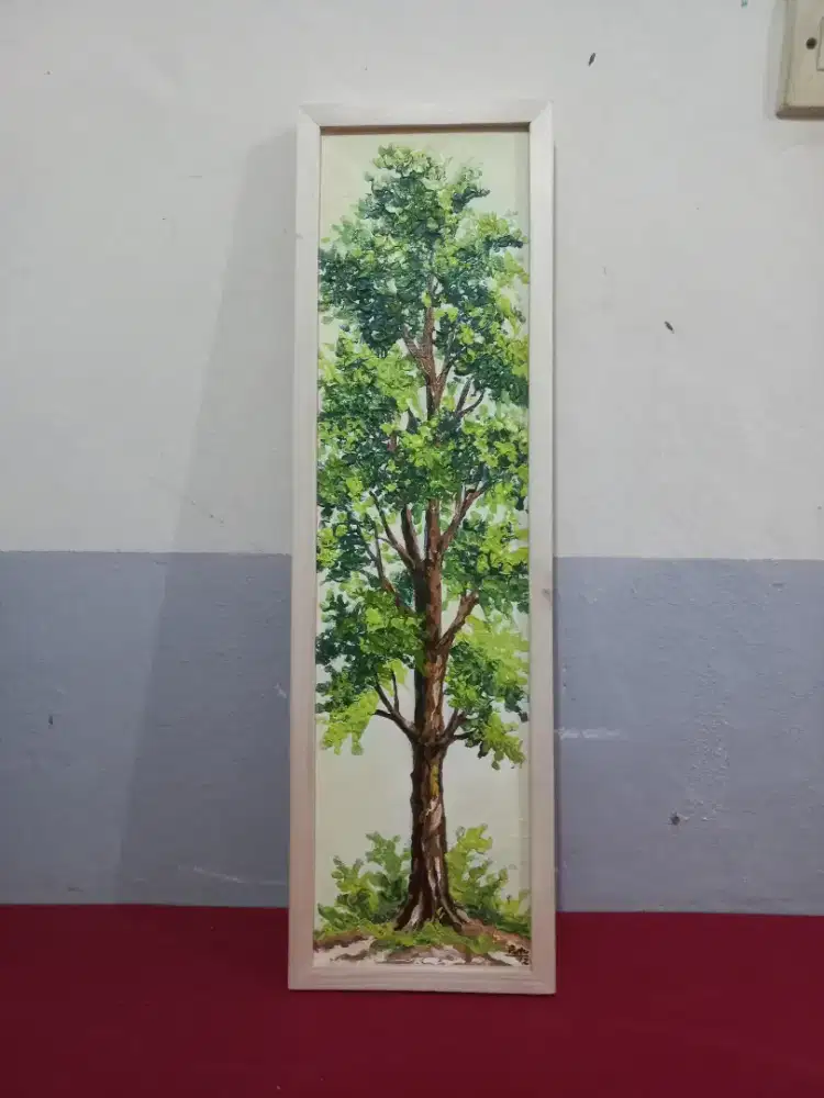 Dijual lukusan kanvas pohon 130x90 cm