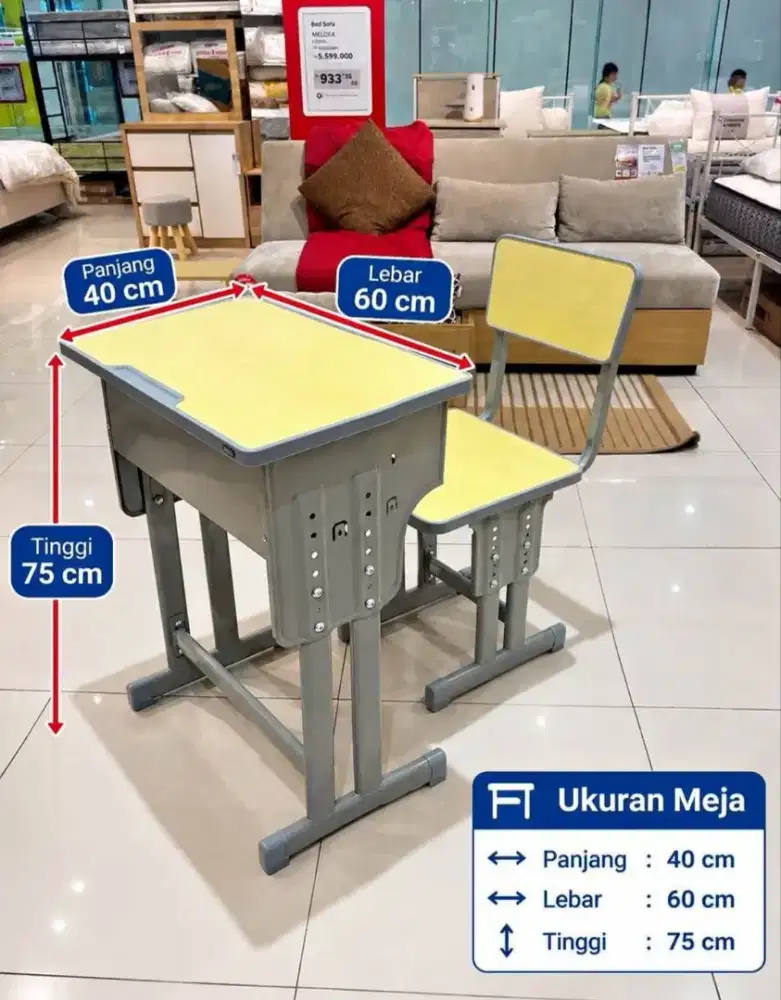 Set Meja dan Kursi Anak Sekolah