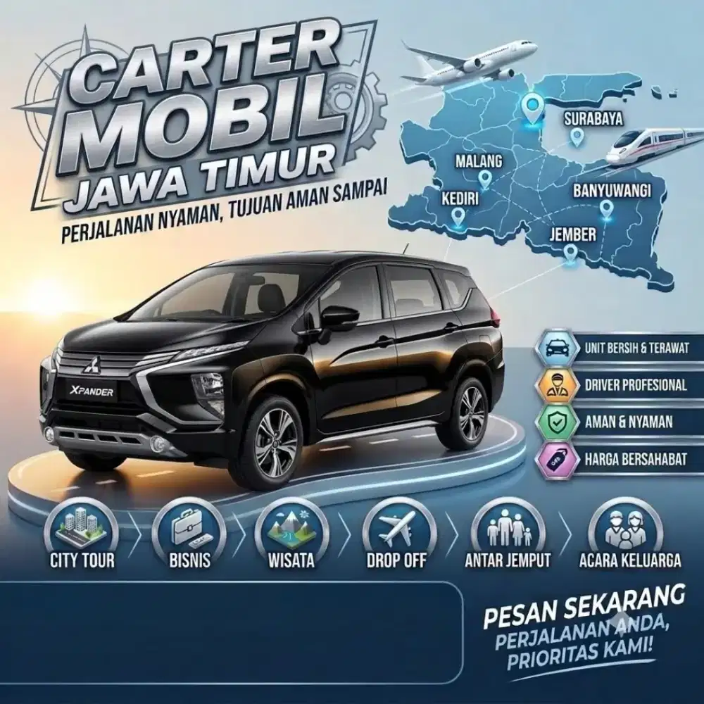 JASA CARTER MOBIL JAWA TIMUR - AMAN & NYAMAN!