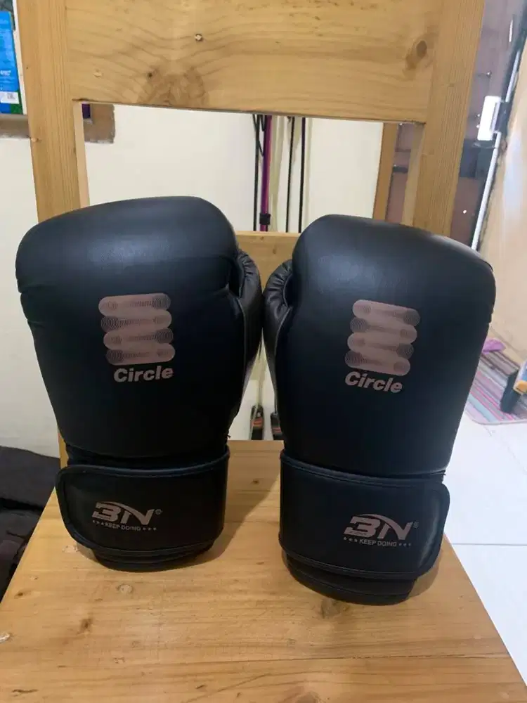 SARUNG TINJU BN CIRCLE MICRO FIBER MULTI LAYER FOAM BOXING MUAY THAI