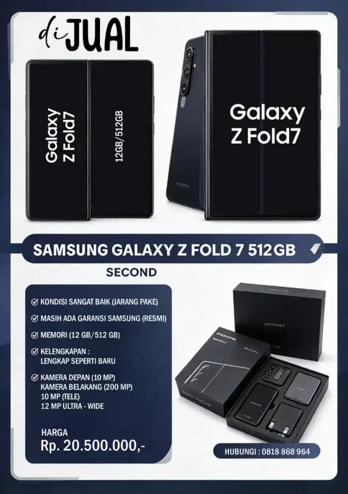 Jual Samsung folds 7 512