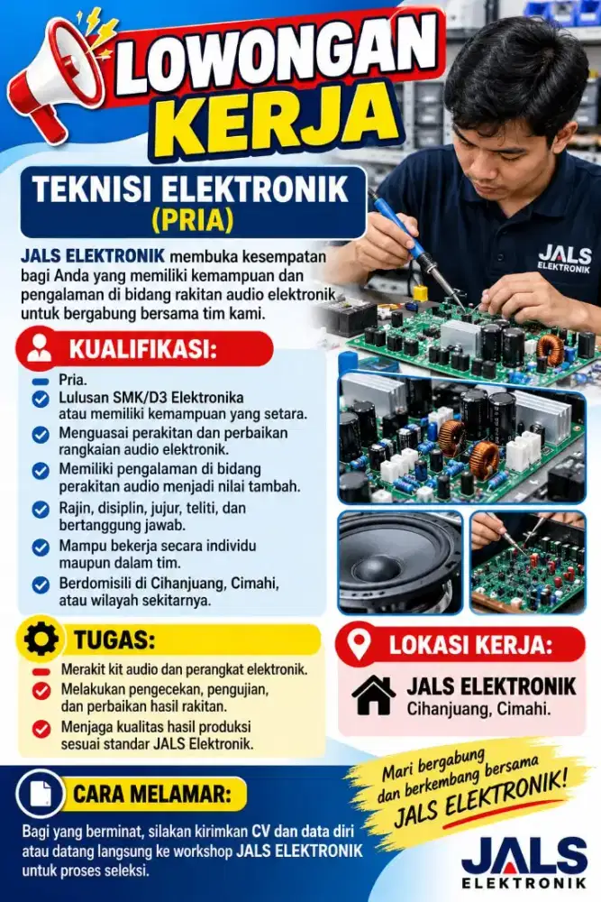 Lowongan Teknisi Elektronik