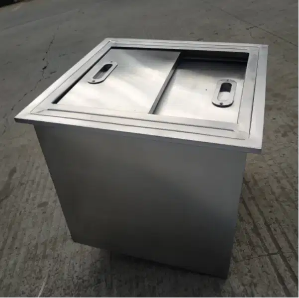 Custom Ice Bin tanam Stainless 40X40X40 CM SS304 1 MM