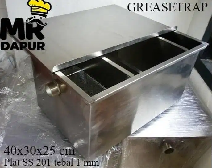 GREASETRAP SS201 TEBAL 1 MM 40X30X25 CM