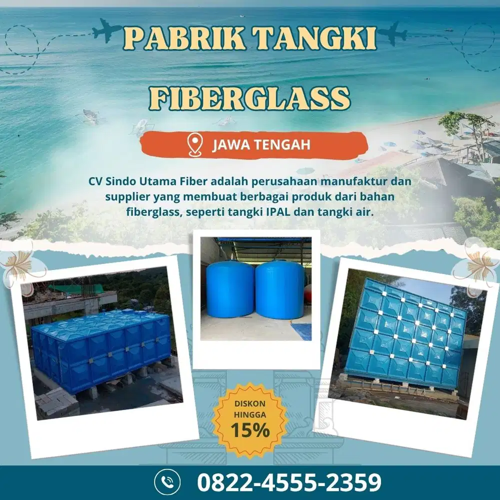 Tangki Fiberglass FRP-Panel Tank, Roof Tank & Ground Tank Jepara