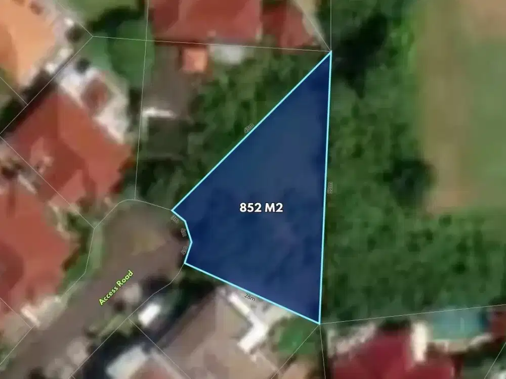 852 sqm Prime Freehold Residential/Commercial Land for Sale in Perum Teras Ayung, Denpasar