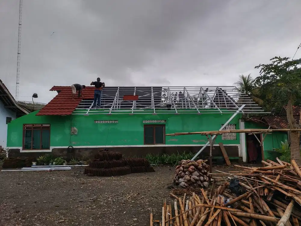 Baja Ringan BIMA TRUSS Terpasang Plus Atap, Lebih Murah dan KUAT
