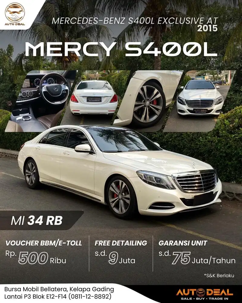 Mercedes-Benz S400L Exclusive AT 2015