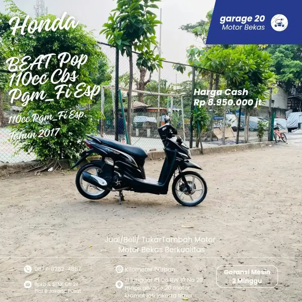 Honda Beat Pop 110cc Pgm_Fi Esp  Tahun 2017
