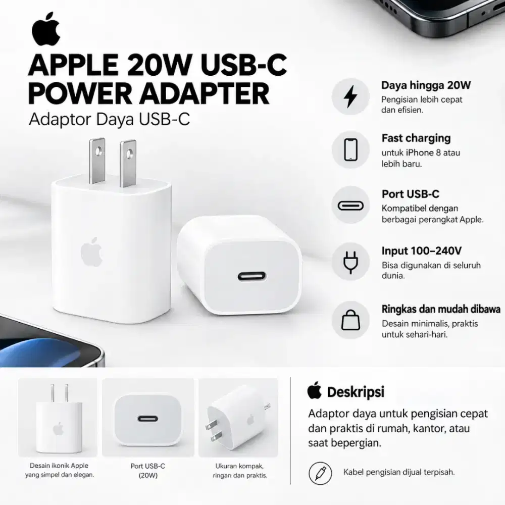 Adaptor ori apel ready di fonel mega mall batam Center