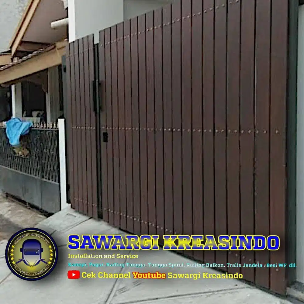 Pager Rumah Besi Custom Model Minimalis Modern Murah di Bandung