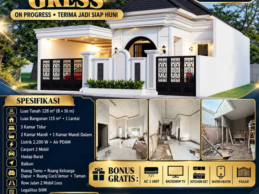Rumah Baru Gress Lokasi Sawojajar Kedungkandang Kota Malang