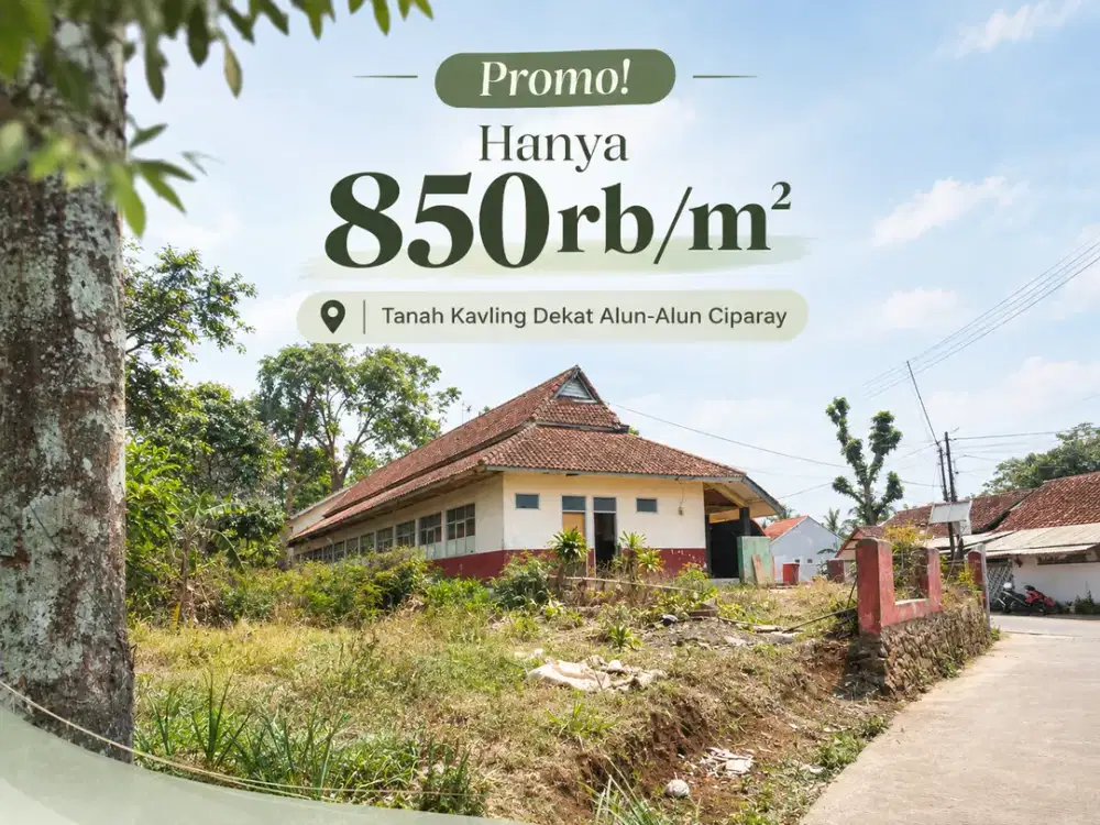 Promo Hanya 850 Ribu Per Meter - Tanah Kavling Ciparay