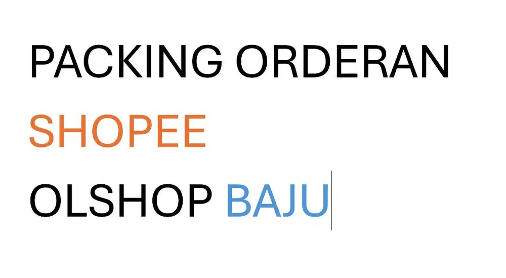 LOWONGAN UNTUK PACKING ORDERAN OLSHOP BAJU