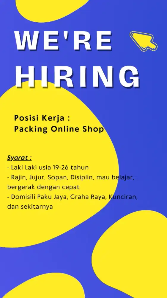 Lowongan Pekerjaan Packer Online Shop