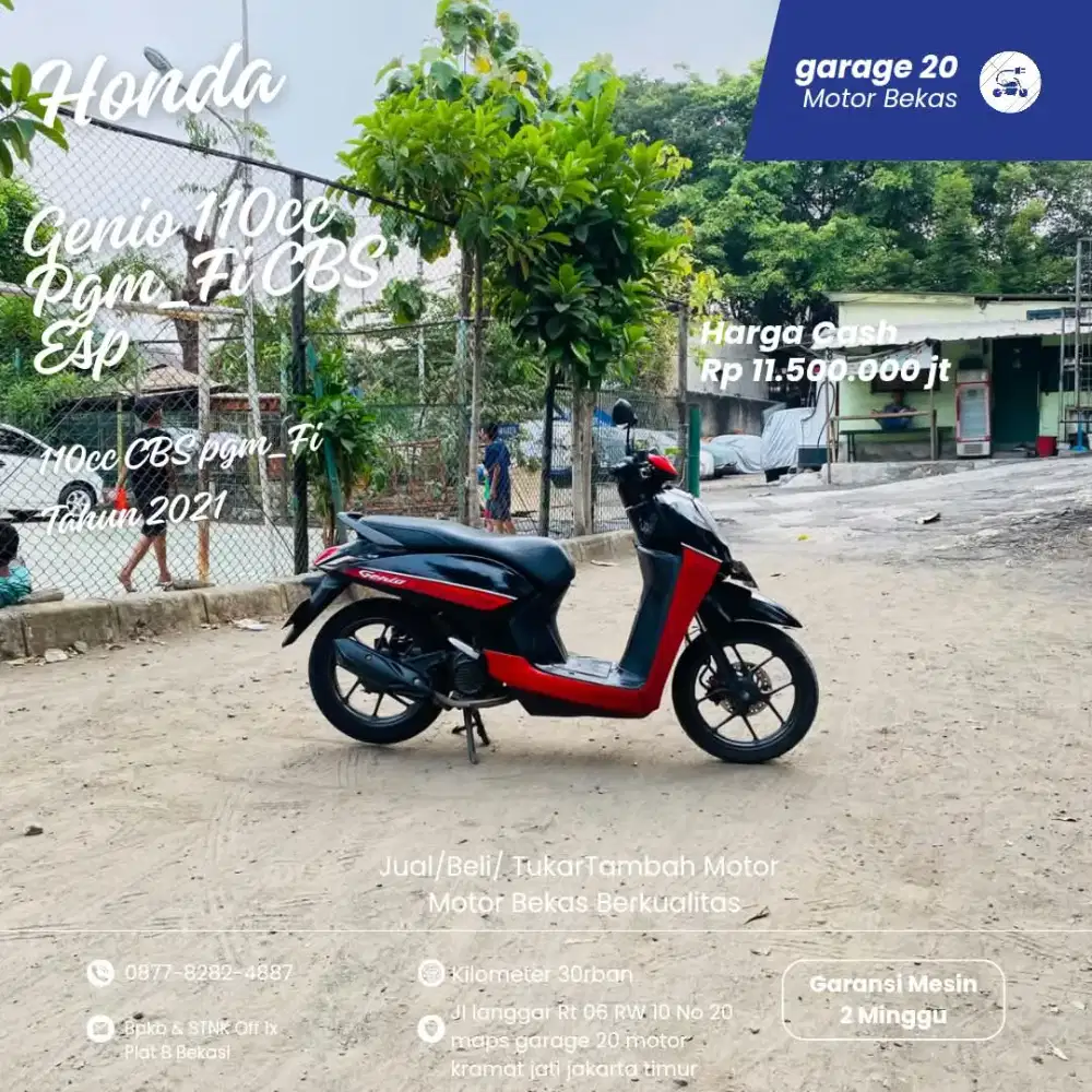 Honda Genio 110cc CBS pgm_Fi 
Tahun 2021