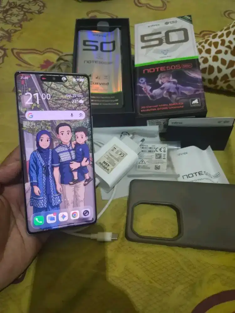 Infinix Note 50S 5G+ ram 8/256 layar lengkung nominus fullset