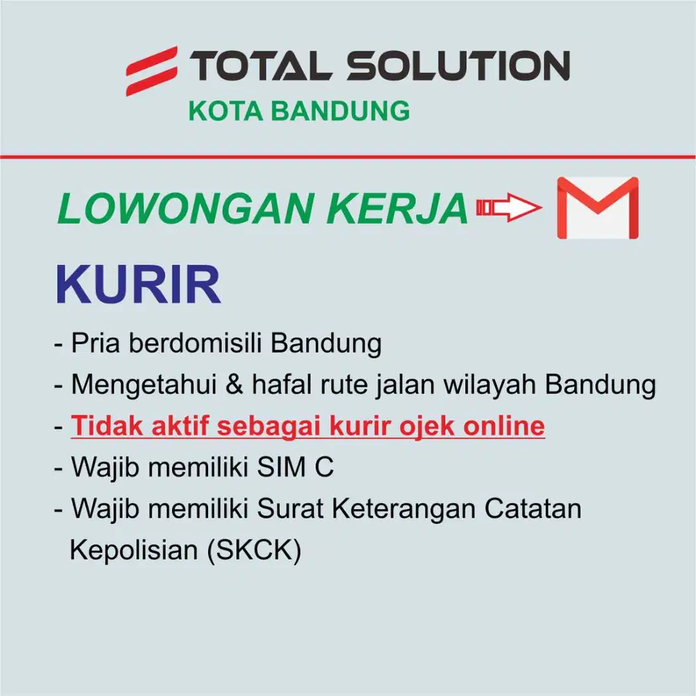 Lowongan Kerja : Kurir