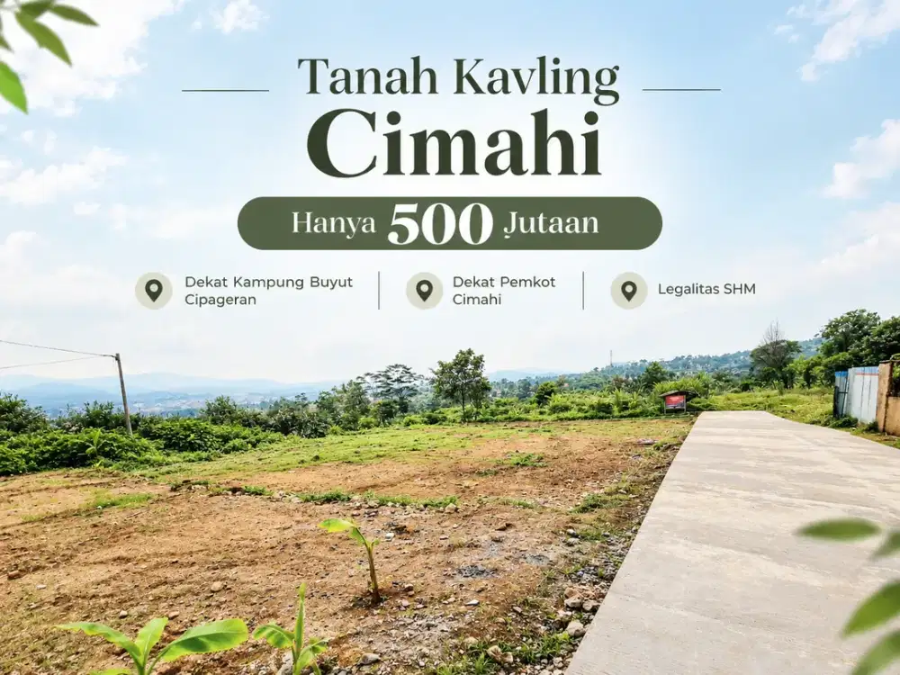 Tanah Kavling di Cimahi - Dekat Kampung Buyut Cipageran